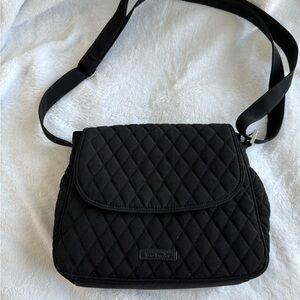 GUC Vera Bradley Black Quilted Crossbody Bag